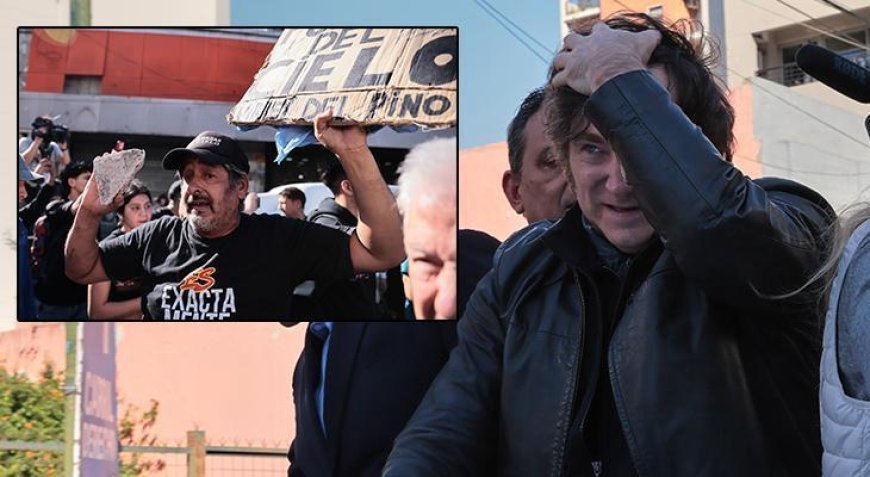 Arjantin'de tansiyon yükseldi: Başkan Milei'nin konvoyuna taşlı saldırı!