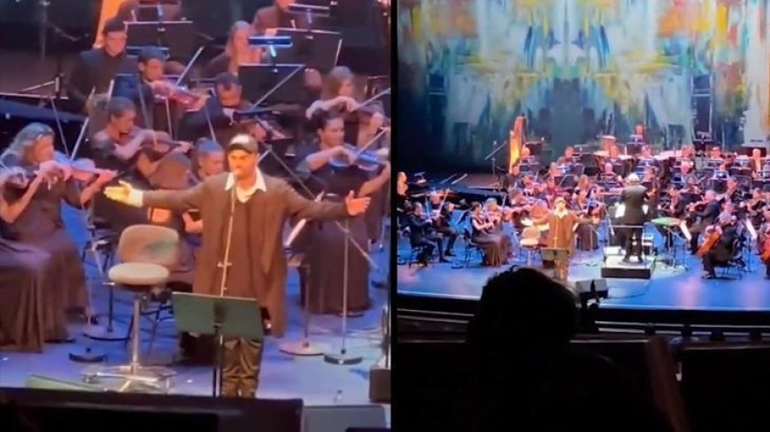 İsrailli şarkıcı David D'or'a sahnede Filistin şoku! Görüntüler ortaya çıktı