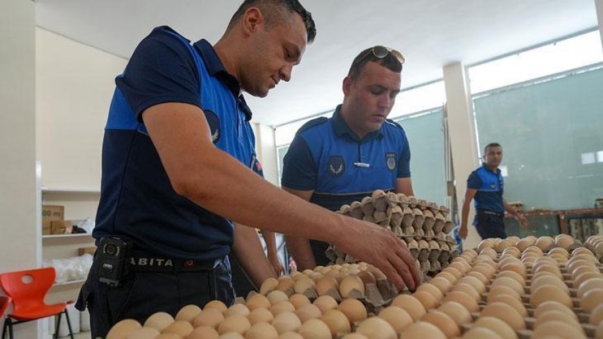 Kaçak tesiste bozulmuş binlerce yumurtaya el konuldu