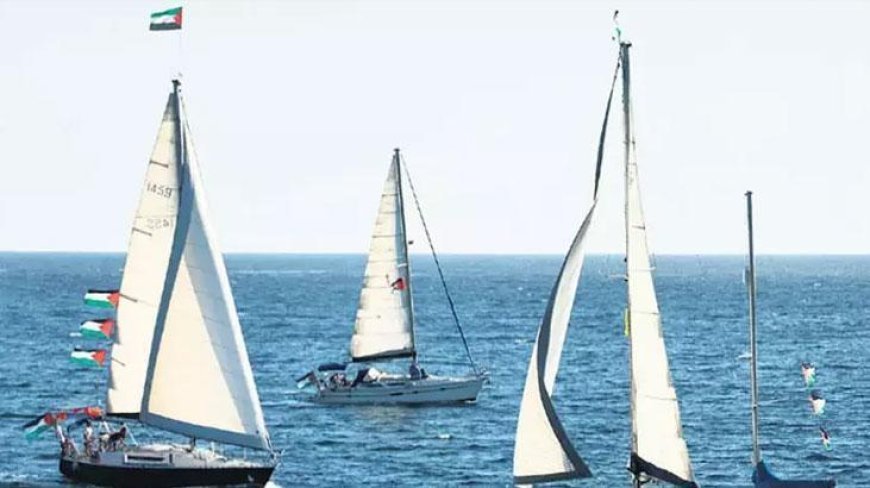 Küresel Sumud Filosu'na taciz devam ediyor! Kimliği belirsiz askeri uçaklar gemilerin üzerinde