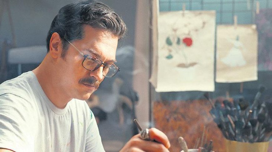 Ebru sanatına el attı