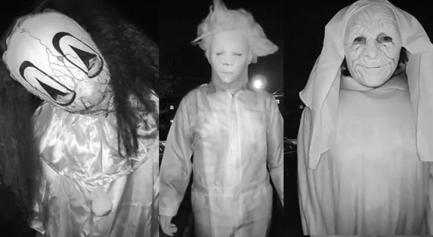 Korku filminden fırlamış gibi! Bir evin kapısına dayanıp, ölüm tehditleri savurdular