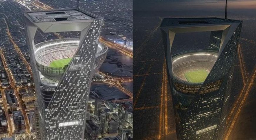 350 metre yüksekte futbol heyecanı! Suudi Arabistan’dan 46 bin seyirci kapasiteli 'gökyüzü stadyumu'