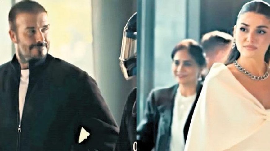 Beckham ile havalimanında buluştu