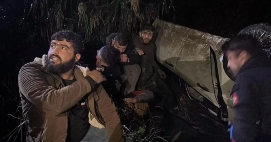 Polisten kaçarken nehre uçtu, izinden 9 kaçak göçmen çıktı