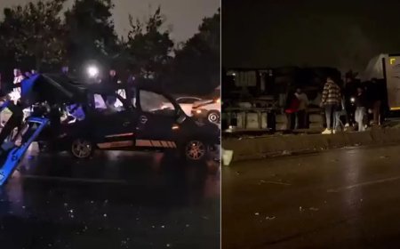 Başakşehir'de beton mikserinin 3 araca çarptığı kazada 2 kişi öldü