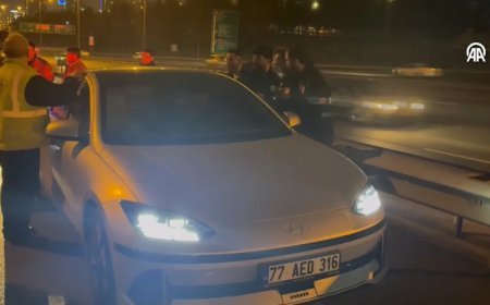 Aracını TEM'in ortasına çekip uykuya daldı