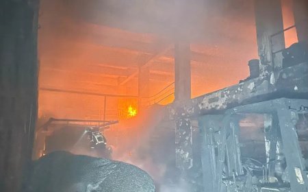 Uşak'ta plastik fabrikasında yangın