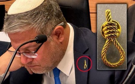 Son dakika haberi: Kana doymayan İsrail'in Güvenlik Bakanı Ben-Gvir 'yağlı urgan' rozeti taktı!