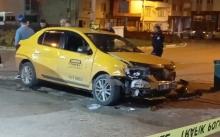 Arkadaşının taksisini çalan şüpheli, kaza yapınca yakalandı