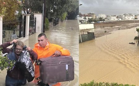 KKTC'de şiddetli yağışlar hayatı felç etti! Vatandaşlar mahsur kaldı