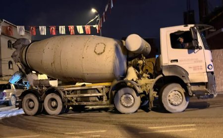 Beton mikseri şoförünün feci ölümü
