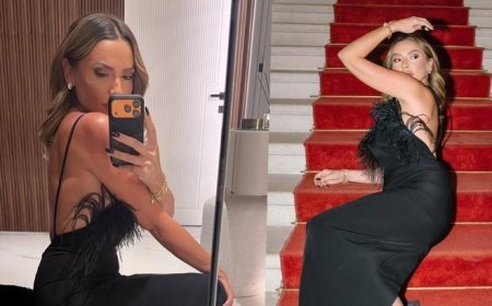 Hadise kendini merdivenlere bıraktı! Sırt dövmesi dikkatlerden kaçmadı