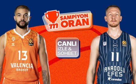 Anadolu Efes, EuroLeague'de Valencia Basket karşısında! Maçın heyecanı canlı yayın, canlı sohbet ve Şampiyon Oranlar ile Misli'de