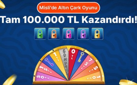 Misli’de Şans Oyunları ödül dağıtmaya devam ediyor! Bir üye Altın Çark oyununda 100.000 TL kazandı...