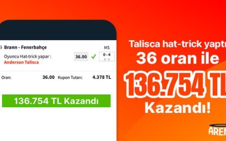 Talisca hat-trick yaptı! Misli üyesi 136.754 TL kazandı…