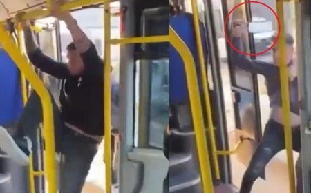 Otobüste yer verme kavgası. Yolcuya satırla saldırdı