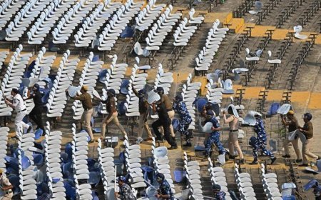 Messi'yi görmek isteyen binlerce taraftar isyan etti! Tribünler karıştı, sandalyeler havada uçtu: İşte o anlar