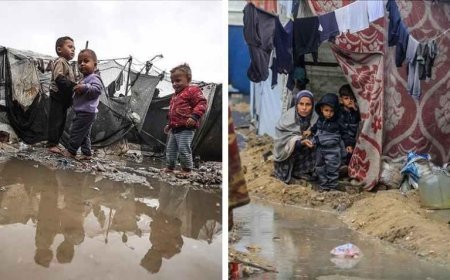 Gazze'yi sağanak vurdu, 10 kişi hayatını kaybetti! Bölgede derin insani kriz...