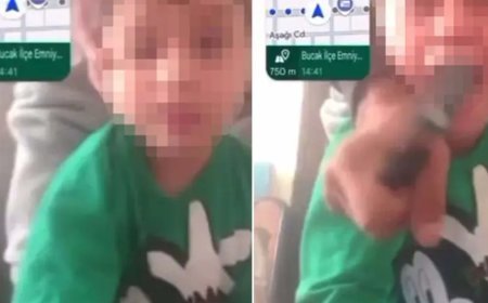 Eşini tehdit için çocuğunun boğazına bıçak dayayan babaya tahliye