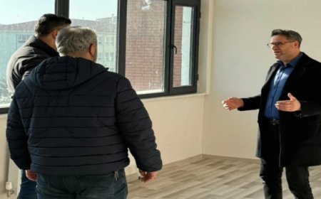 SALİH AZBAY, 24 DERSLİKLİ YENİ OKULU YERİNDE İNCELEDİ