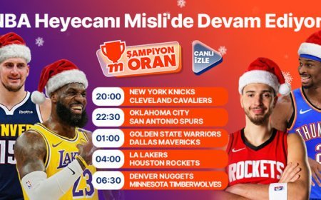 NBA’de bu akşam 5 maç oynanacak! Maçların heyecanı canlı yayın, canlı sohbet ve Şampiyon Oranlar ile Misli'de