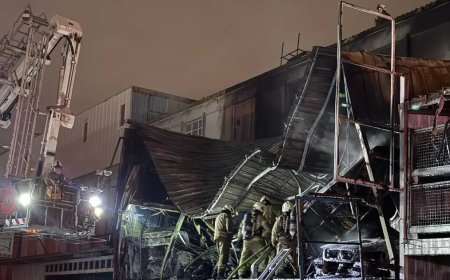 Oto sanayide yangın. Bir kişi hayatını kaybetti