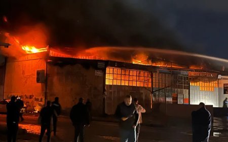 Hatay'da sanayi sitesinde yangın