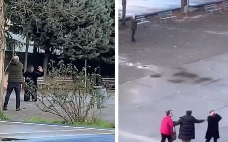 Lise bahçesinde korku dolu an! "Kızımı rahatsız etti" dedi, rehin aldı