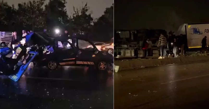 Başakşehir'de beton mikserinin 3 araca çarptığı kazada 2 kişi öldü