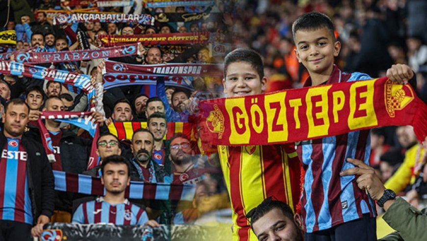 Göztepe-Trabzonspor maçında 'dostluk' tribünlere de yansıdı! 'Anadolu selam durur birbirine!'