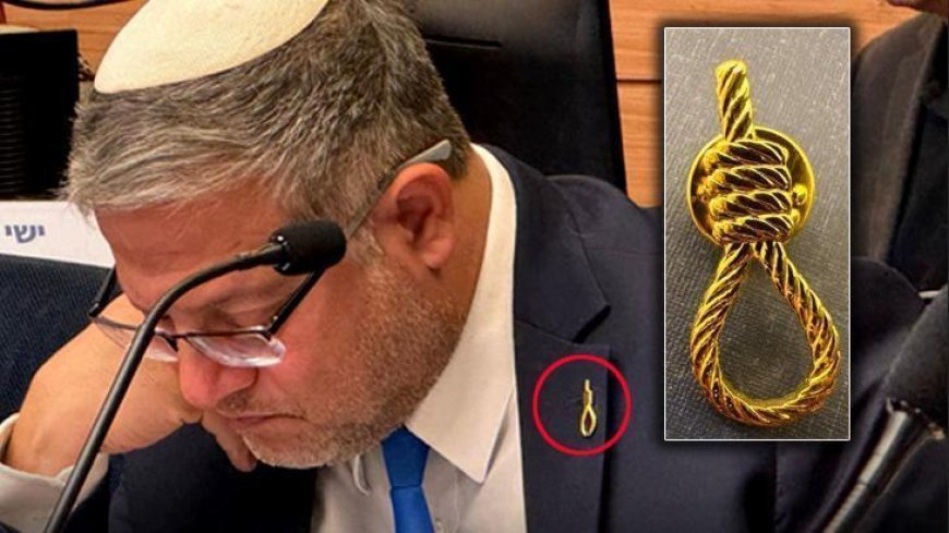 Son dakika haberi: Kana doymayan İsrail'in Güvenlik Bakanı Ben-Gvir 'yağlı urgan' rozeti taktı!
