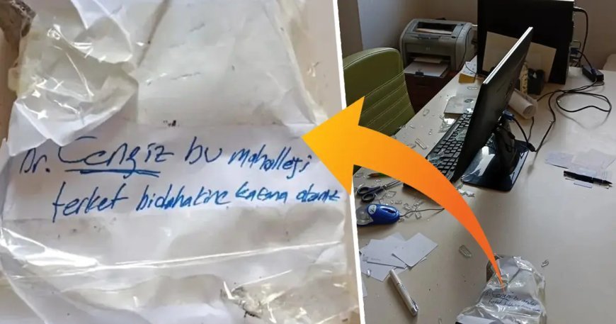 Aile sağlığı merkezine taşlı saldırı! Doktora taşa sarılı tehdit notu bıraktılar