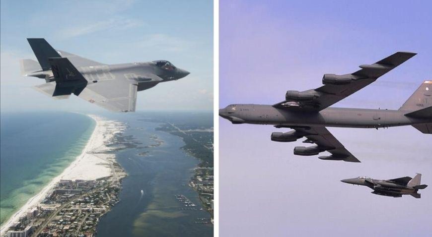 SON DAKİKA HABERLER: B-52, F-35 ve F-15'ler aynı anda havalandı! Çin ve Rusya'ya net mesaj