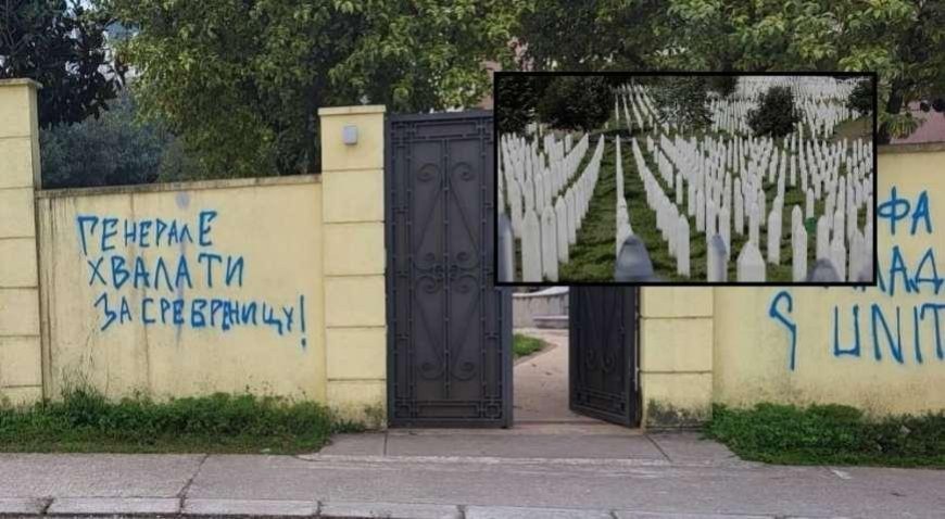 SON DAKİKA HABERLER: Bosna-Hersek Büyükelçiliği önünde skandal eylem! Srebrenitsa soykırımını öven grafitiler çizildi