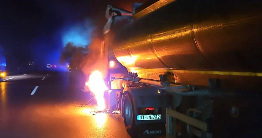 Tankerde başlayan yangın ormana sıçradı