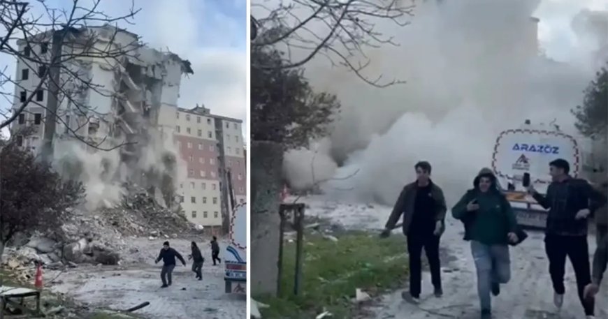 Beylikdüzü'nde faciadan dönüldü. Yıkımı izlerken enkaz altında kalıyorlardı