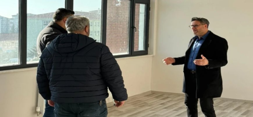 SALİH AZBAY, 24 DERSLİKLİ YENİ OKULU YERİNDE İNCELEDİ