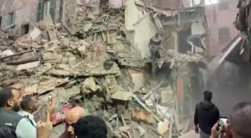 Mısır'da beş katlı bina çöktü! Çok sayıda can kaybı var