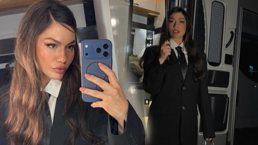 Her hali olay! Demet Özdemir'den maskülen tarz