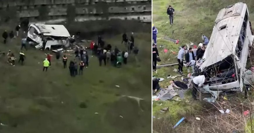 Esenyurt'ta servis aracı şarampole yuvarlandı. 5 ölü, 6 yaralı