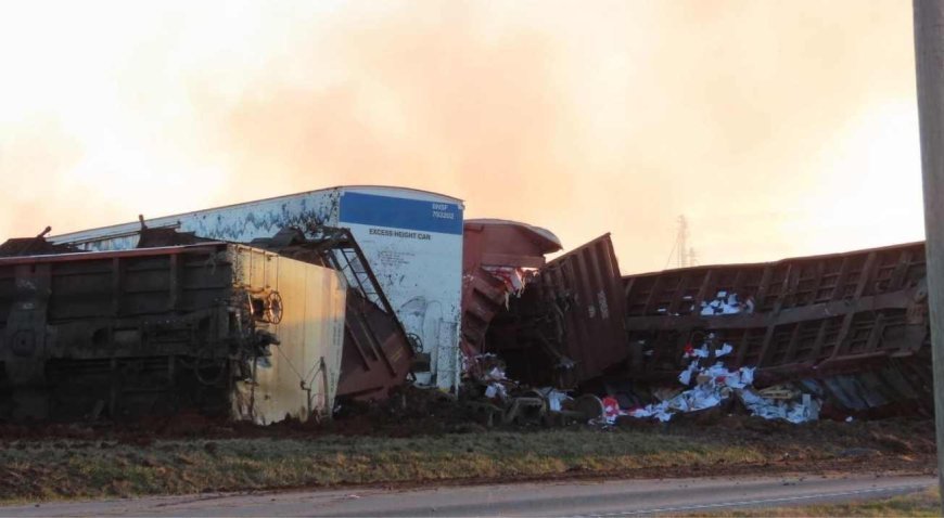 31 vagonlu tren devrildi, etrafa zehirli gaz yayıldı! Evleri boşaltın uyarısı geldi