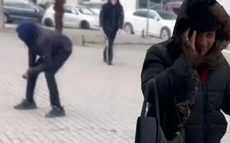 80 kilometrelik fırtına. Sokağa çıkan yürüyemedi, olduğu yerde durup bekledi