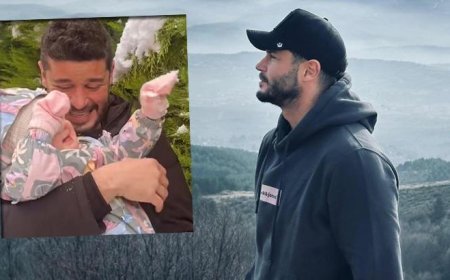 Berk Oktay ve kızı Mira Milena'nın kar sevinci