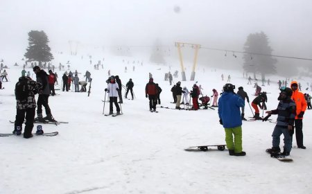 Uludağ'da hafta sonu yoğunluğu