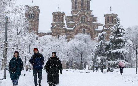 Bosna Hersek'te ve Sırbistan'da kar yağışı etkili oldu