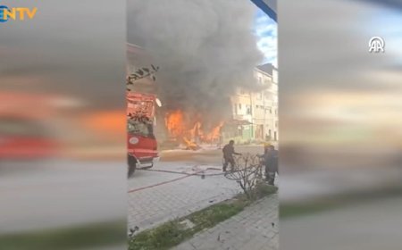 İş yerinde dehşete düşüren patlama