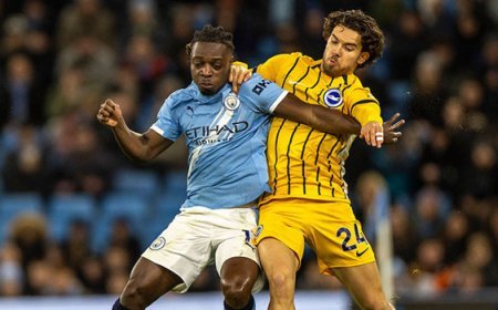 Manchester City 1-1 Brighton (İngiltere Premier Lig) Ferdi Kadıoğlu...