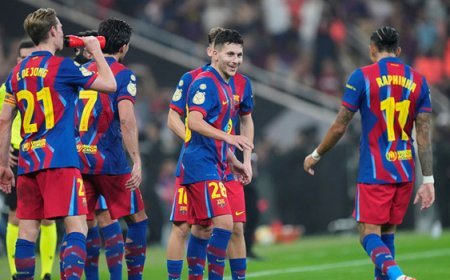 Barcelona, Süper Kupa'da finale 5 golle yükseldi!