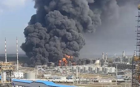 Rusya’da alevler yükseldi! Ukrayna’dan İHA saldırısı, petrol deposu hedef alındı